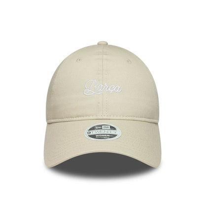 This is a FC Barcelona Womens Wordmark Light Beige 9TWENTY Adjustable Cap 2