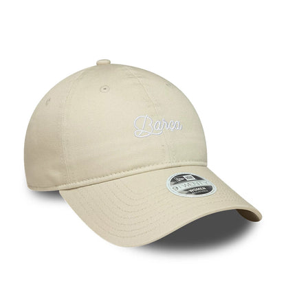 This is a FC Barcelona Womens Wordmark Light Beige 9TWENTY Adjustable Cap 3