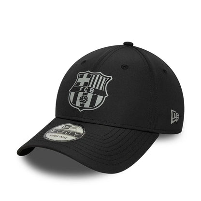 This is a FC Barcelona Reflective Black 9FORTY Adjustable Cap 1