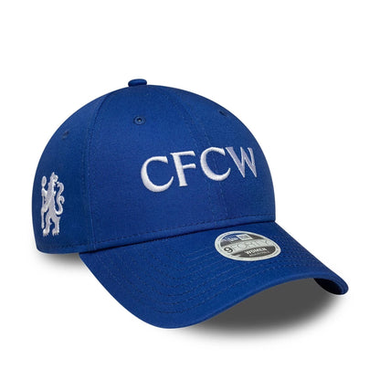 Pictured is this Womens Core Chelsea FC 9FORTY cap in blue. 1
