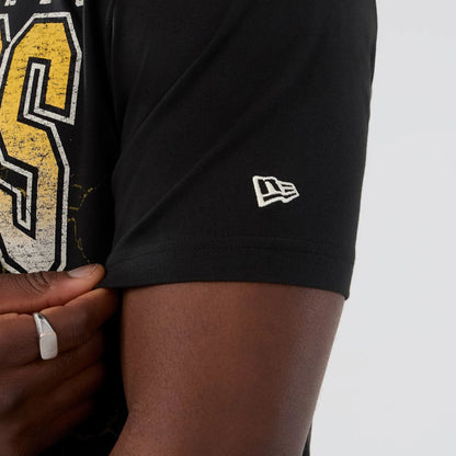 The model is wearing this NBA Hardwood Classic LA Lakers T-Shirt in black. 4