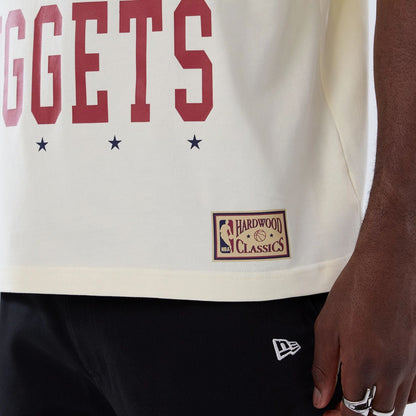 The model is wearing this NBA Hardwood Classic Denver Nuggets T-Shirt in white. 5