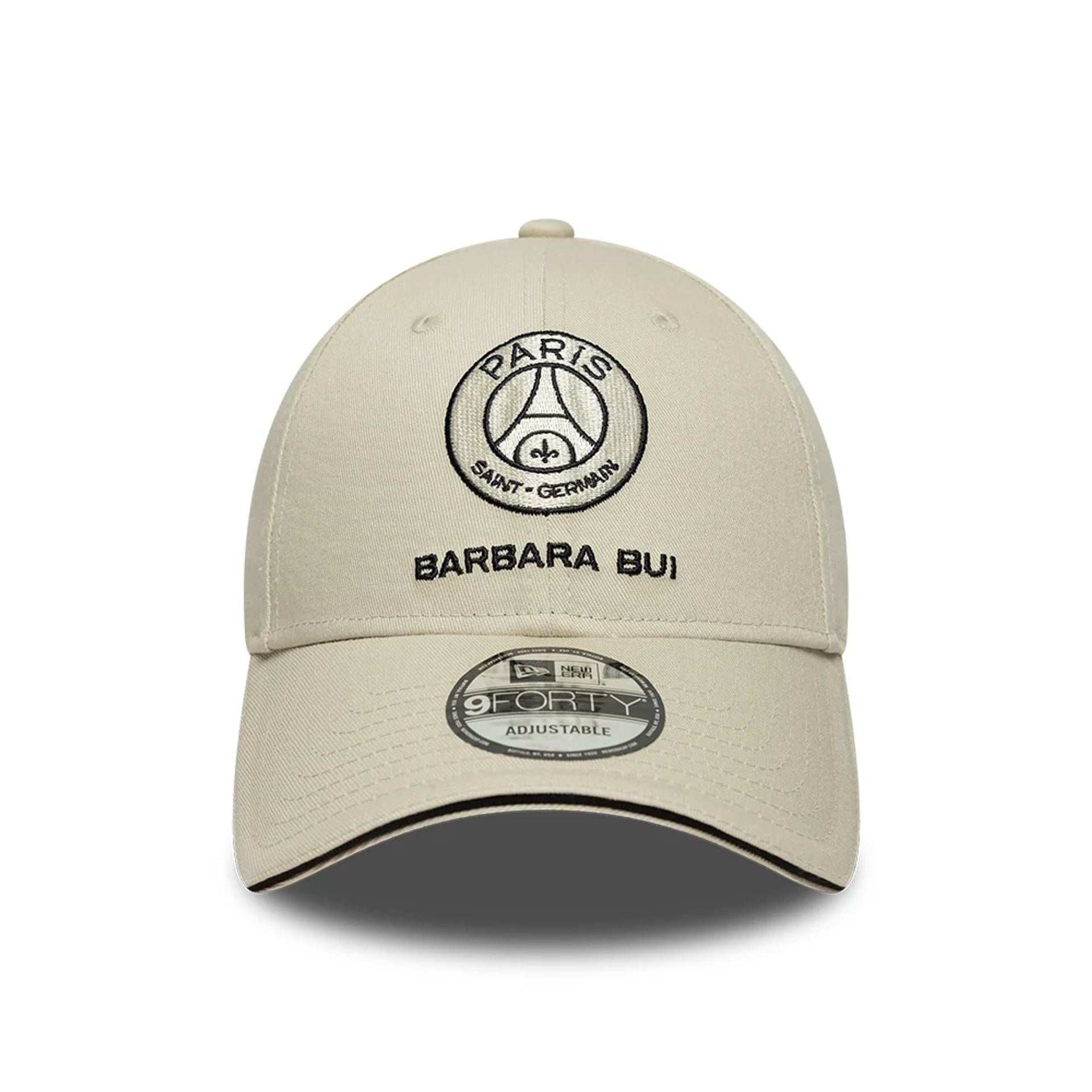 This is a Barbara Bui x Paris Saint Germain Light Beige 9FORTY Adjustable Cap 3