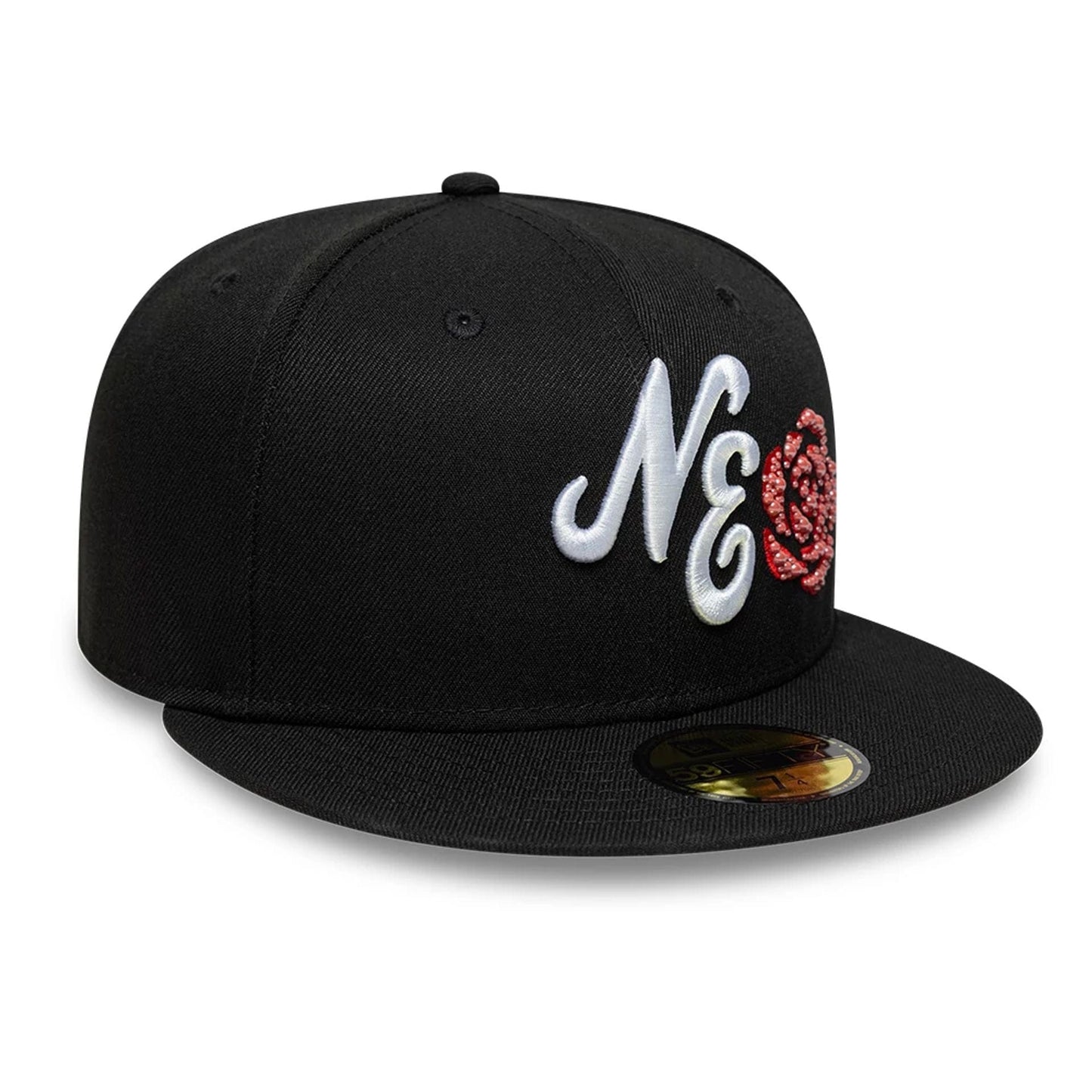 Pictured is this New Era Faux Pearl Icon 59FIFTY Fitted cap in black. 3