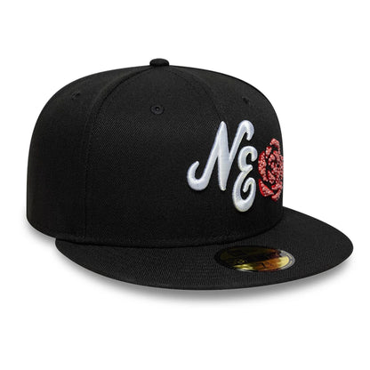 Pictured is this New Era Faux Pearl Icon 59FIFTY Fitted cap in black. 3