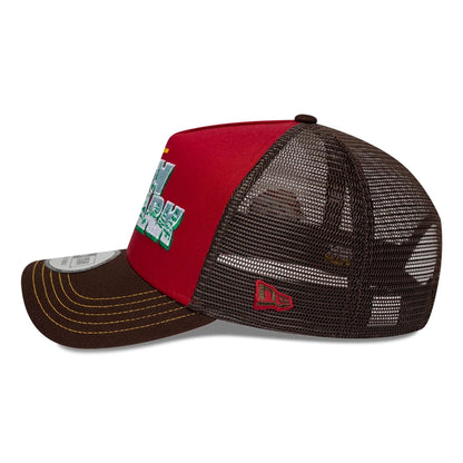 Pictured is this Comedy Central South Park 9FORTY A-Frame Trucker cap in dark red. 5