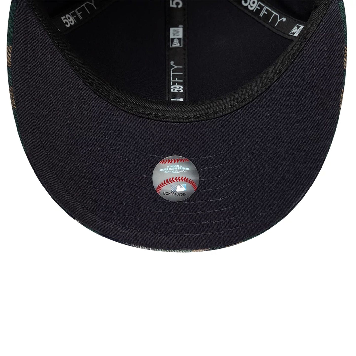 Pictured is this MLB Check New York Mets Low Profile 59FIFTY Fitted cap in dark green. 2