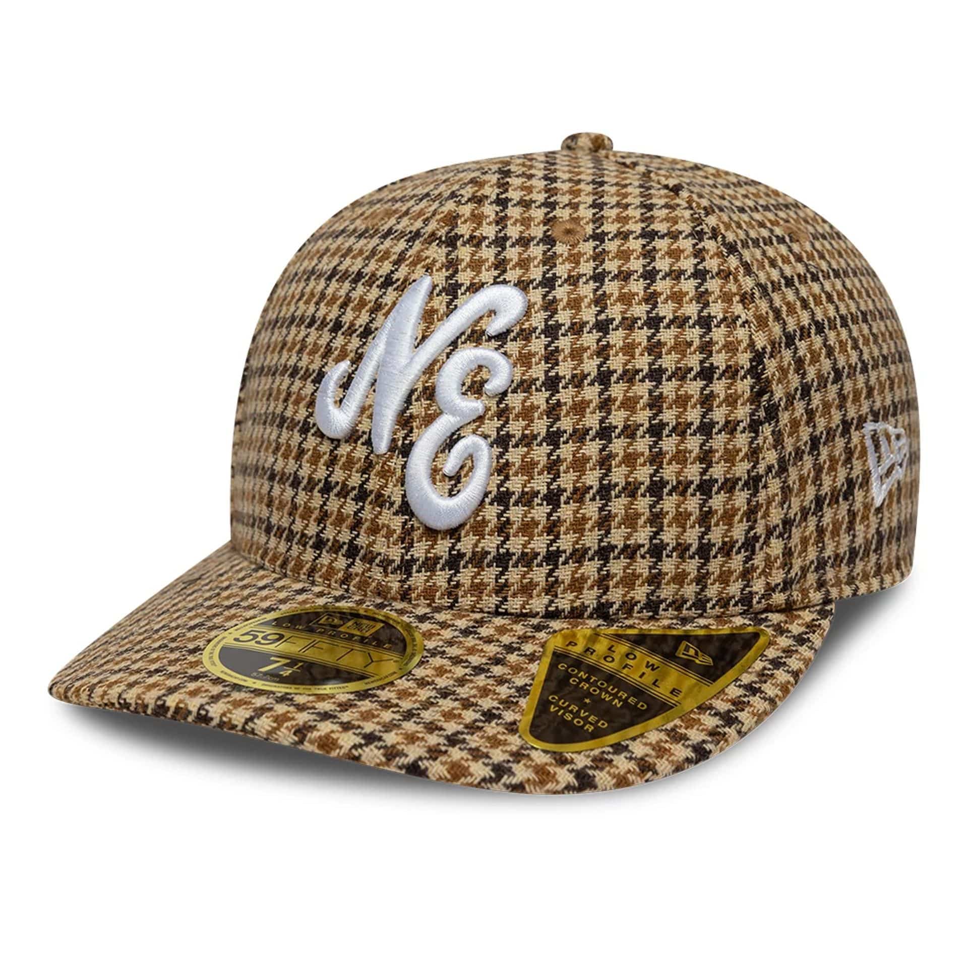 New Era Houndstooth Dark Brown Low Profile 59FIFTY Fitted Cap | NEC UK