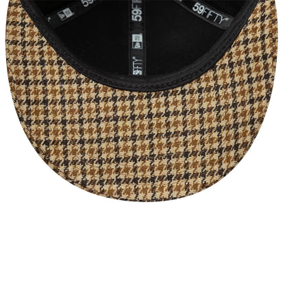 Pictured is this New Era Houndstooth Low Profile 59FIFTY Fitted cap in dark brown. 7