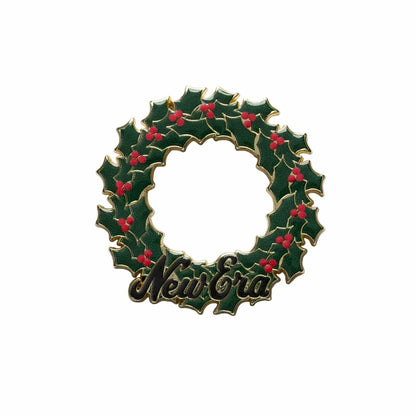Pictured is this New Era Wreath Pin Badge in gold. 1