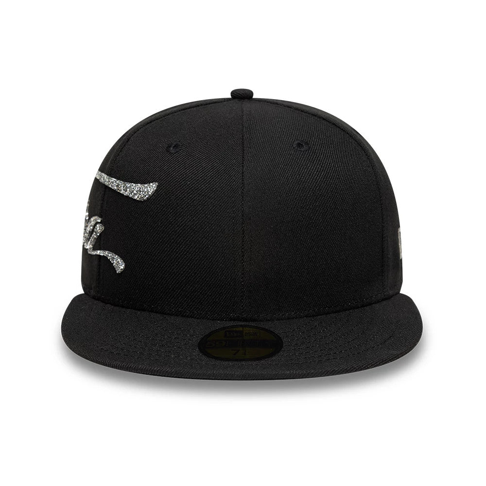 Pictured is this New Era Script 59FIFTY Fitted cap in black. 3
