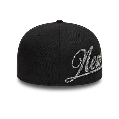 Pictured is this New Era Script 59FIFTY Fitted cap in black. 5