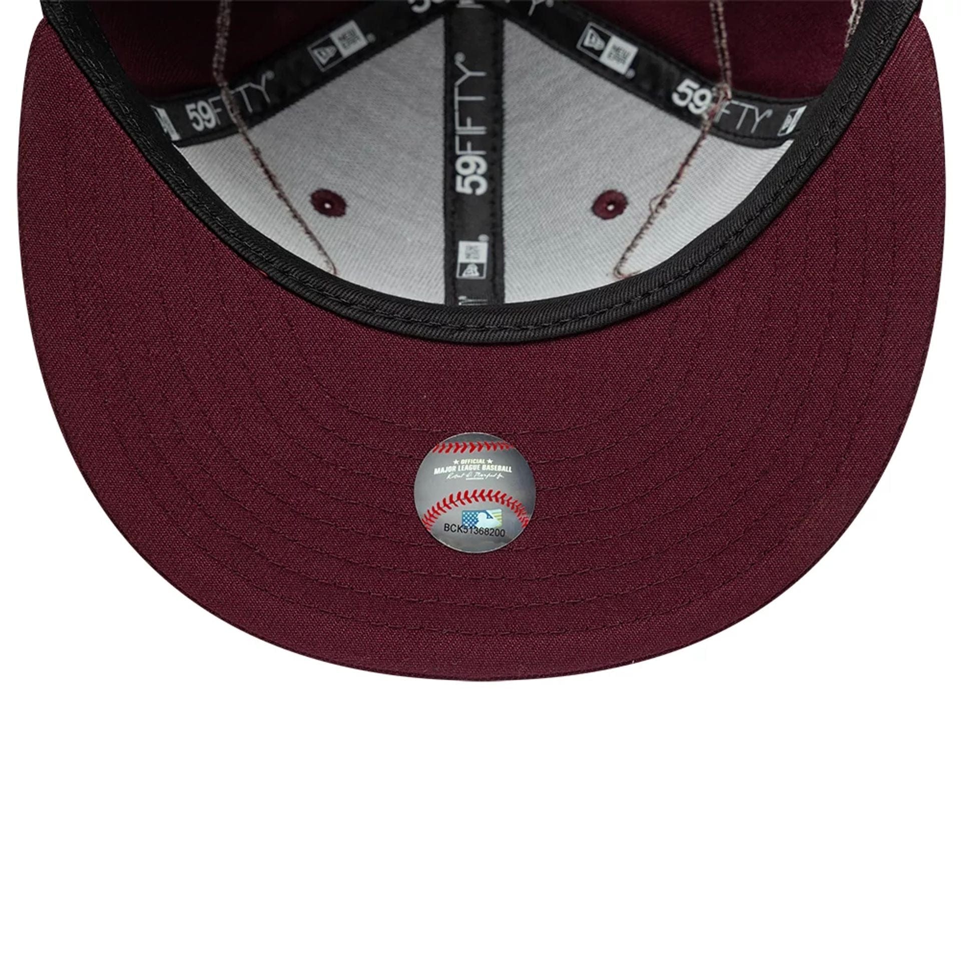 Pictured is this MLB Beaded Wings LA Dodgers 59FIFTY Fitted cap in dark red. 7