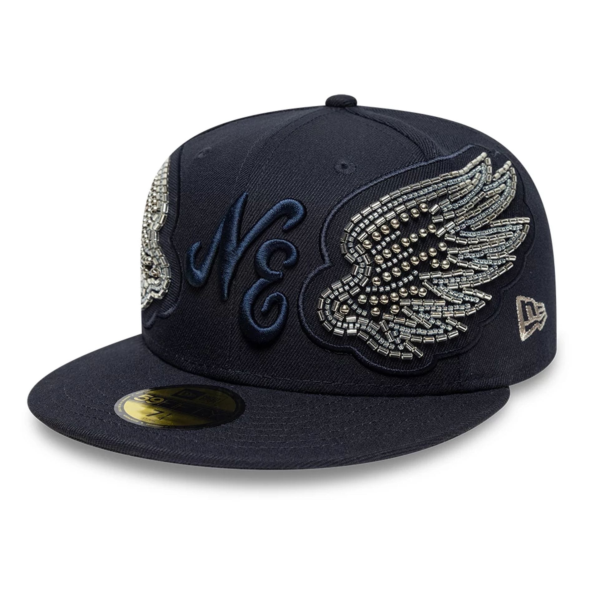帽子 NEEDLES NEW ERA 59Fifty Papillon Emb.(8) New Era Beaded Wings Navy 59FIFTY Fitted Cap | NEC UK