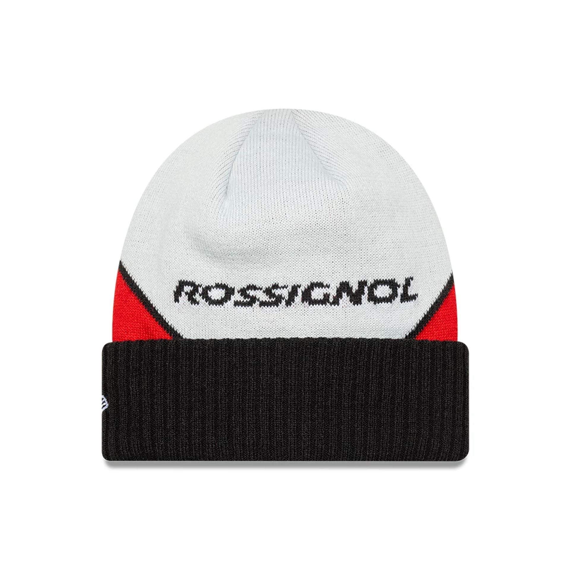 Pictured is this Rossignol x AC Milan Cuff Knit Beanie hat in black. 2