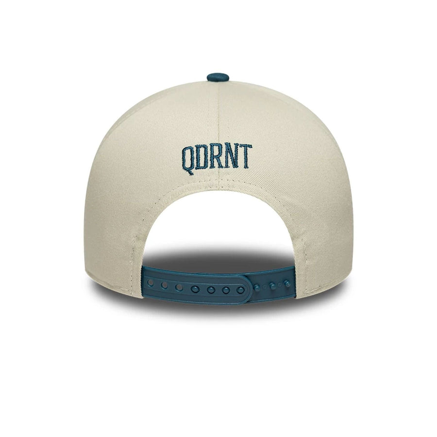 Pictured is this 9FORTY A-Frame Trucker Quadrant X New Era Crema 4