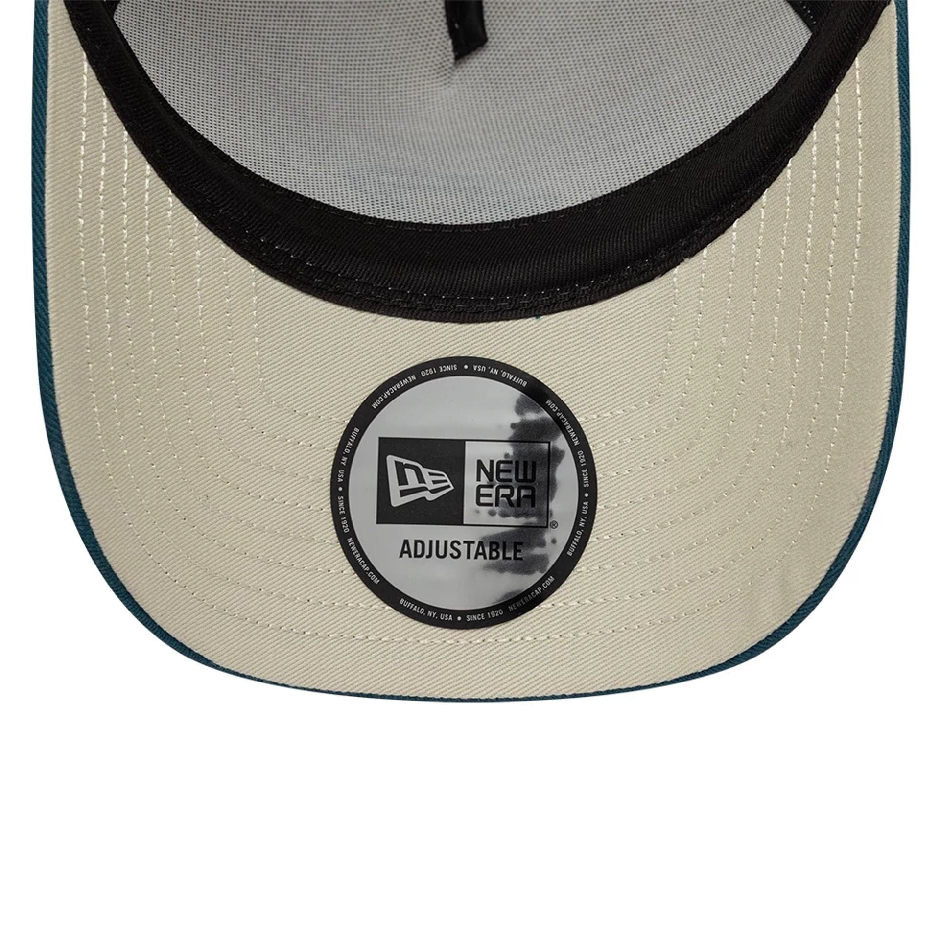 Pictured is this 9FORTY A-Frame Trucker Quadrant X New Era Crema 5