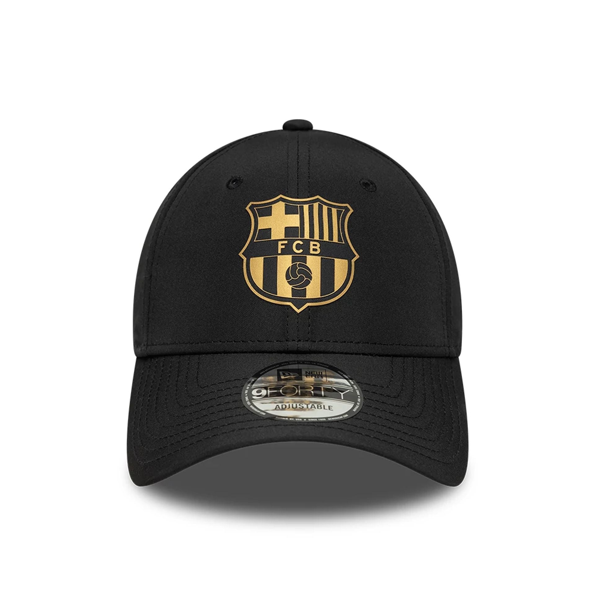 This is a FC Barcelona Black Gold Black 9FORTY Adjustable Cap 2