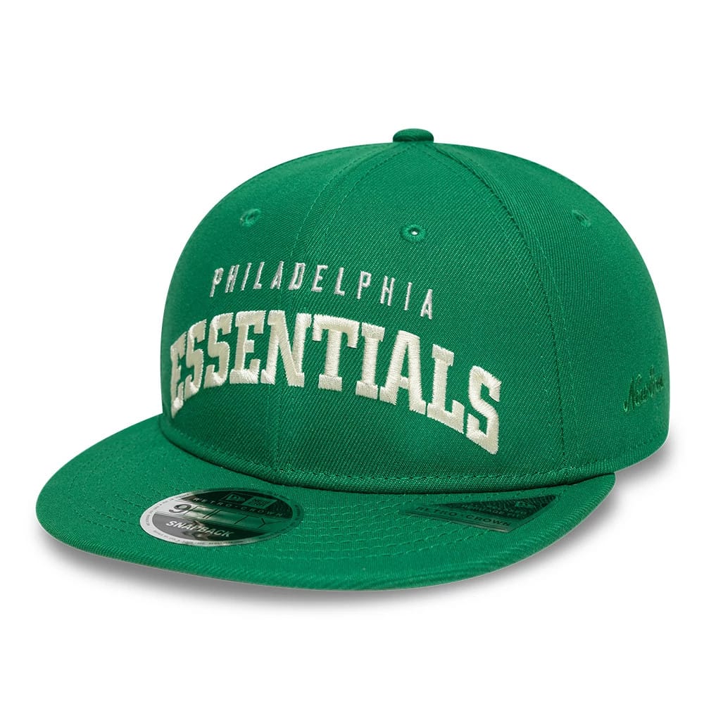 This is a Philadelphia Eagles Fear Of God x NFL Green Retro Crown 9FIFTY Adjustable Cap 1