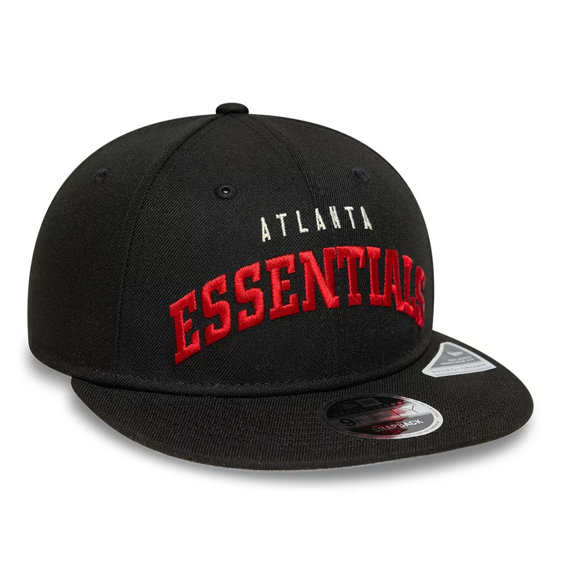 This is a Atlanta Falcons Fear Of God x NFL Black Retro Crown 9FIFTY Adjustable Cap 5