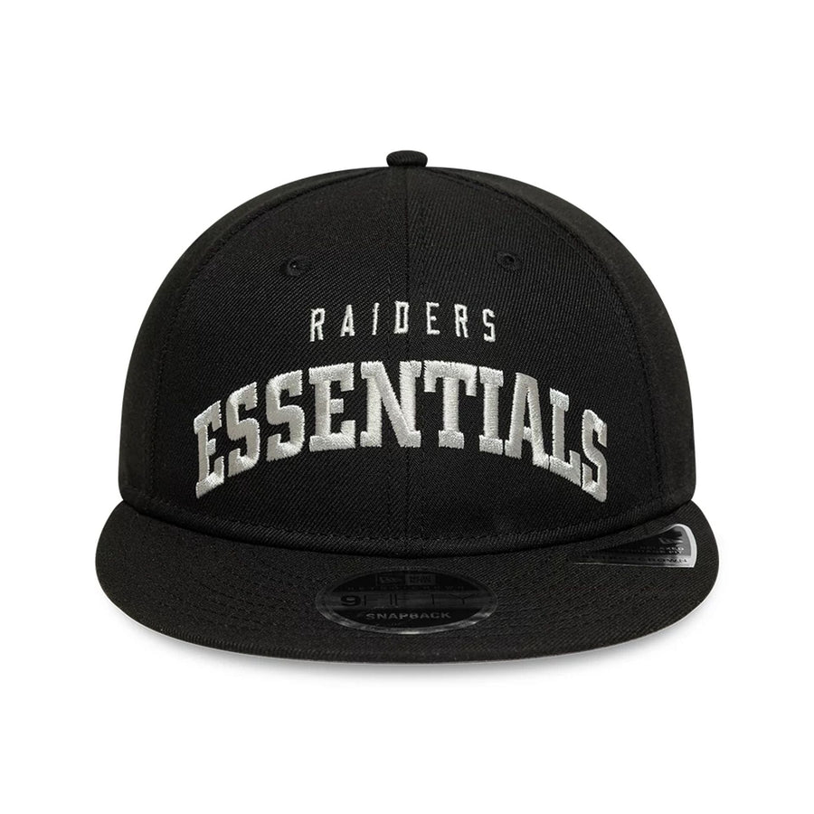 This is a Las Vegas Raiders Fear Of God x NFL Black Retro Crown 9FIFTY Adjustable Cap 4