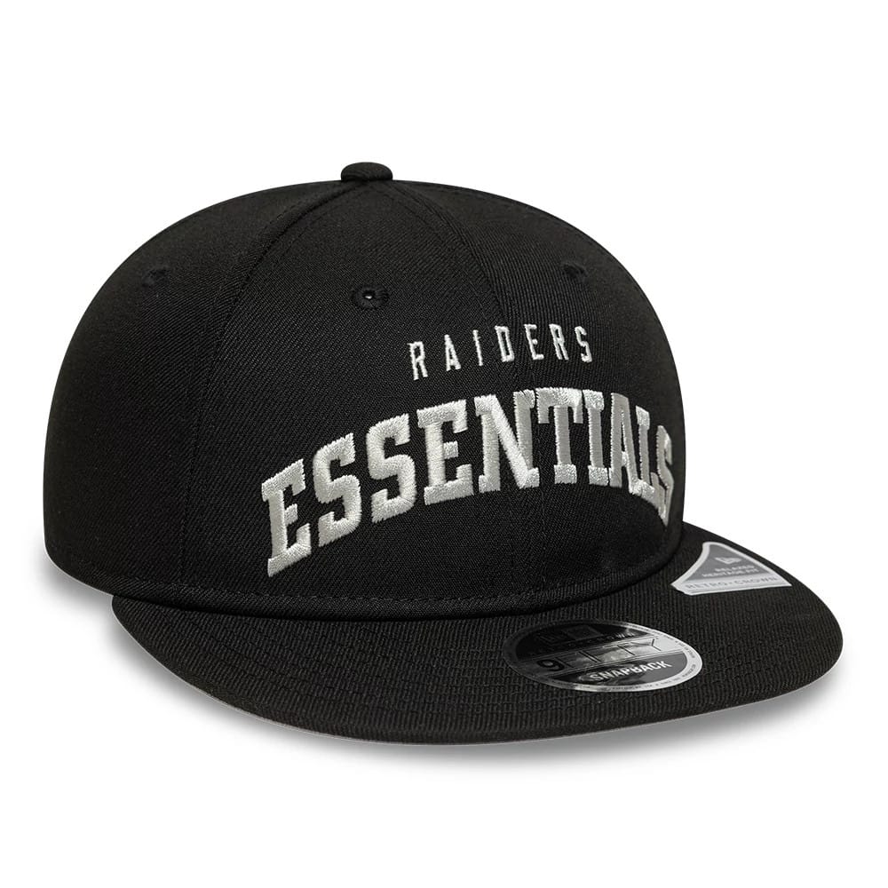 This is a Las Vegas Raiders Fear Of God x NFL Black Retro Crown 9FIFTY Adjustable Cap 5