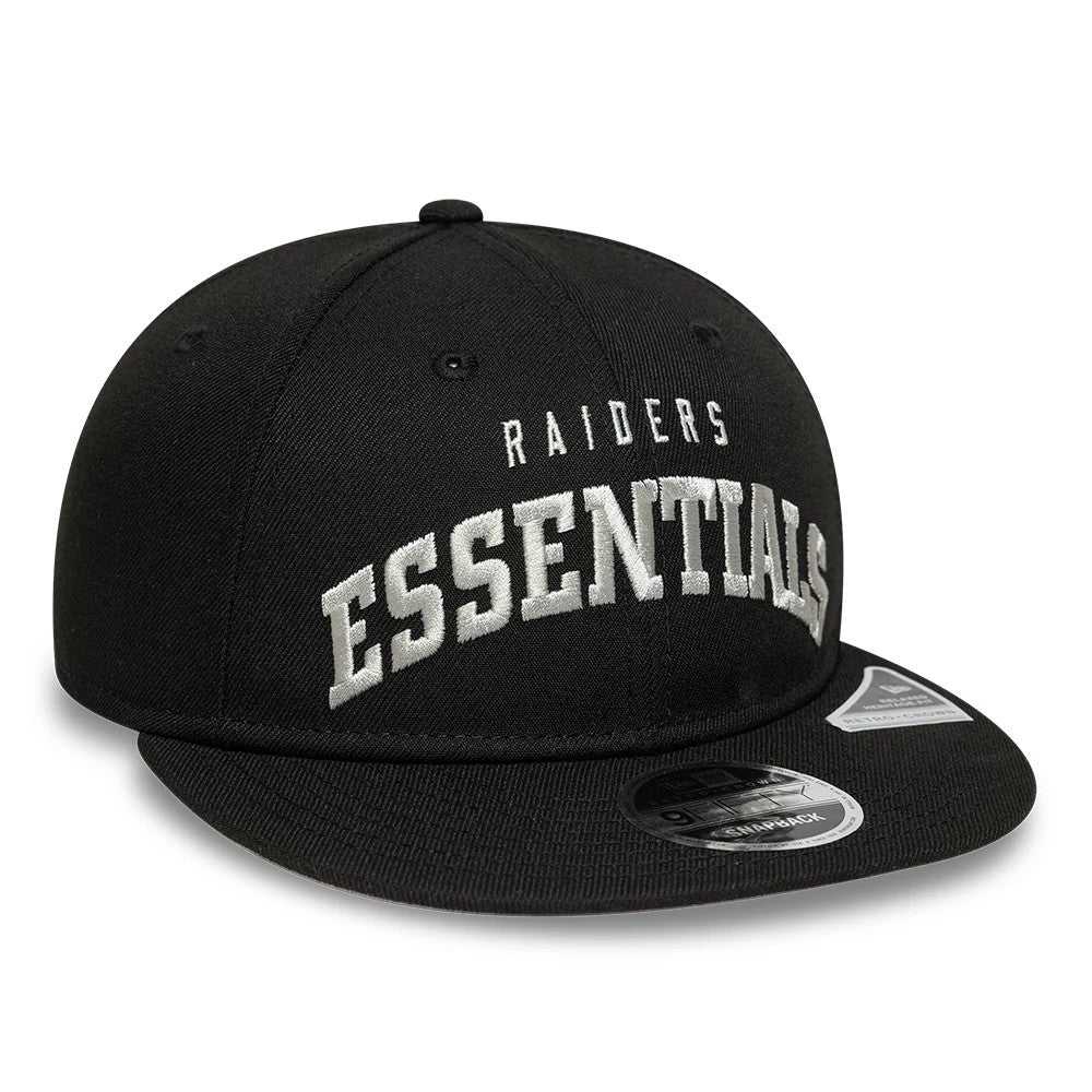 This is a Las Vegas Raiders Fear Of God x NFL Black Retro Crown 9FIFTY Adjustable Cap 5