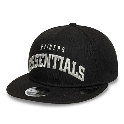 This is a Las Vegas Raiders Fear Of God x NFL Black Retro Crown 9FIFTY Adjustable Cap 1