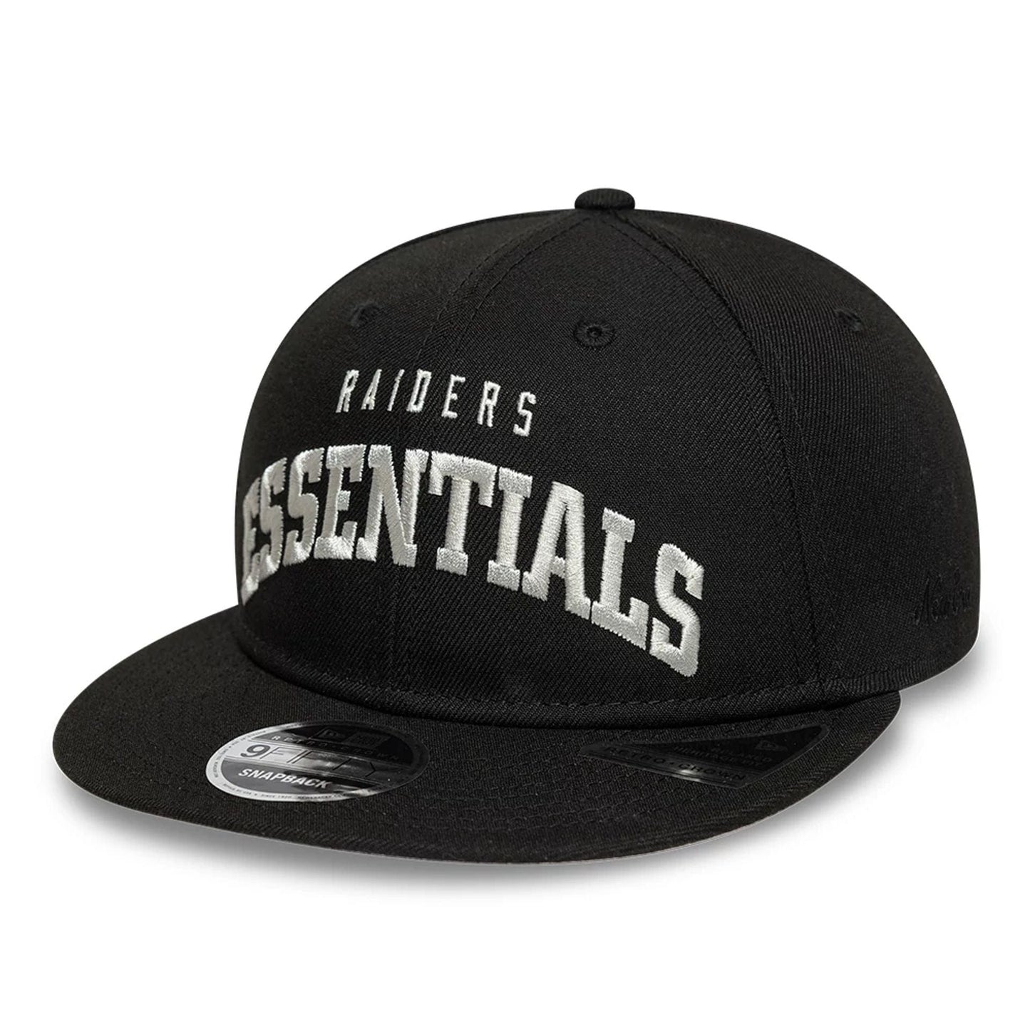 This is a Las Vegas Raiders Fear Of God x NFL Black Retro Crown 9FIFTY Adjustable Cap 1