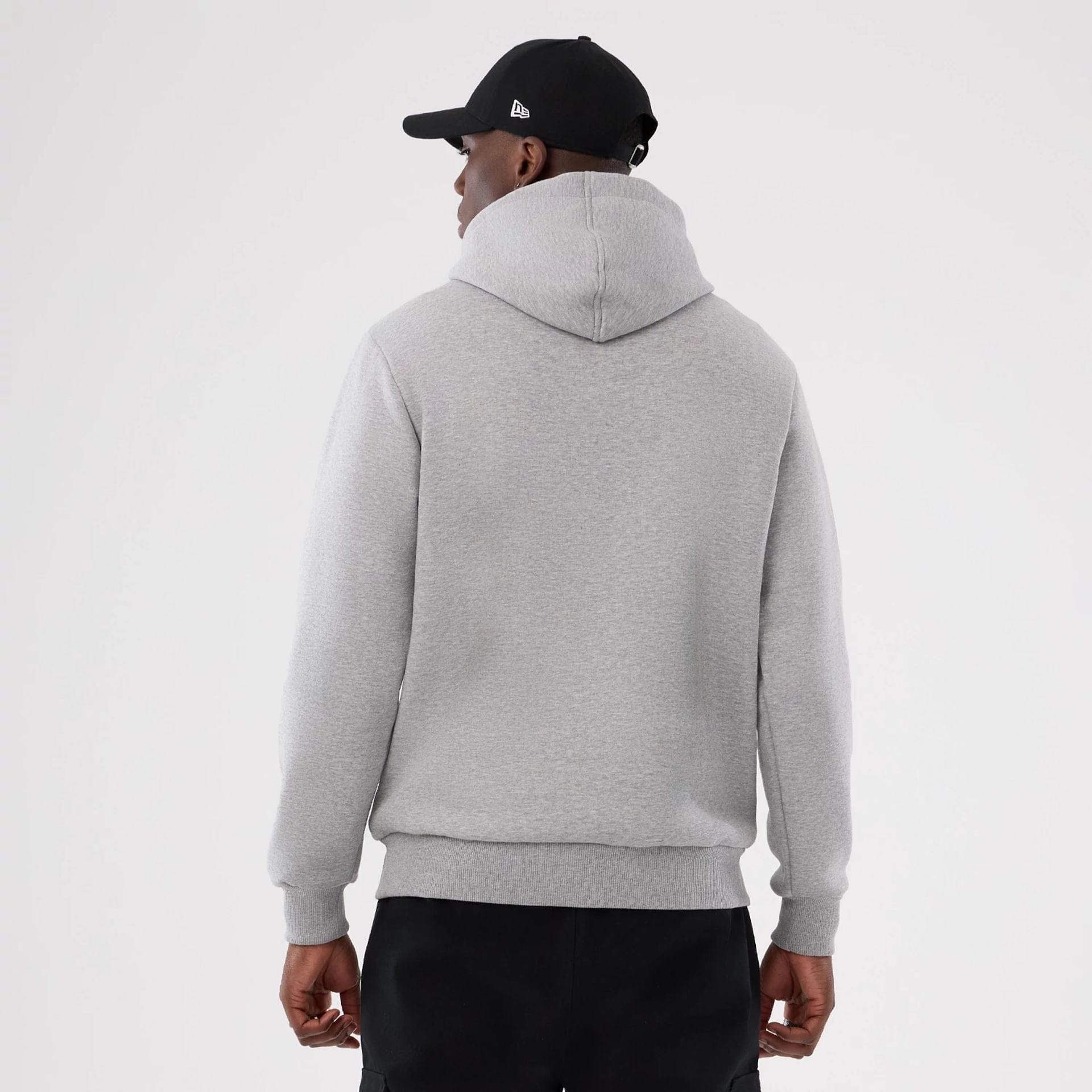 The Male model is wearing Minnesota Vikings NFL International Series Games 2025 Grey Pullover Hoodie  2