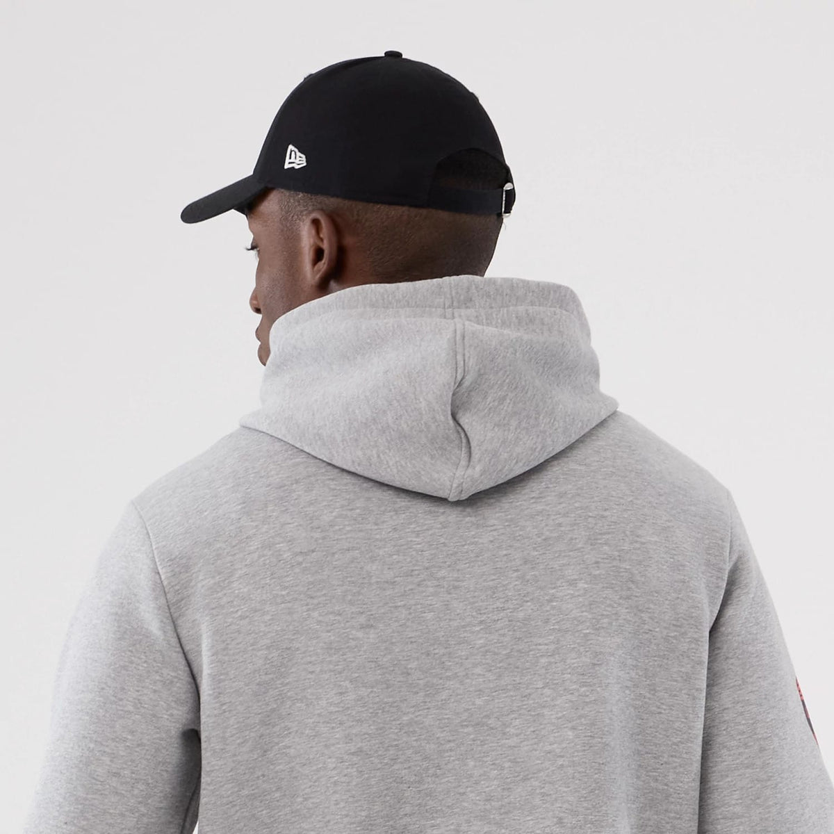 The Male model is wearing Denver Broncos NFL International Series Games 2025 Grey Pullover Hoodie 6