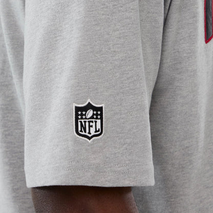 The Male model is wearing Atlanta Falcons NFL International Series Games 2025 Grey Premium T-Shirt  4