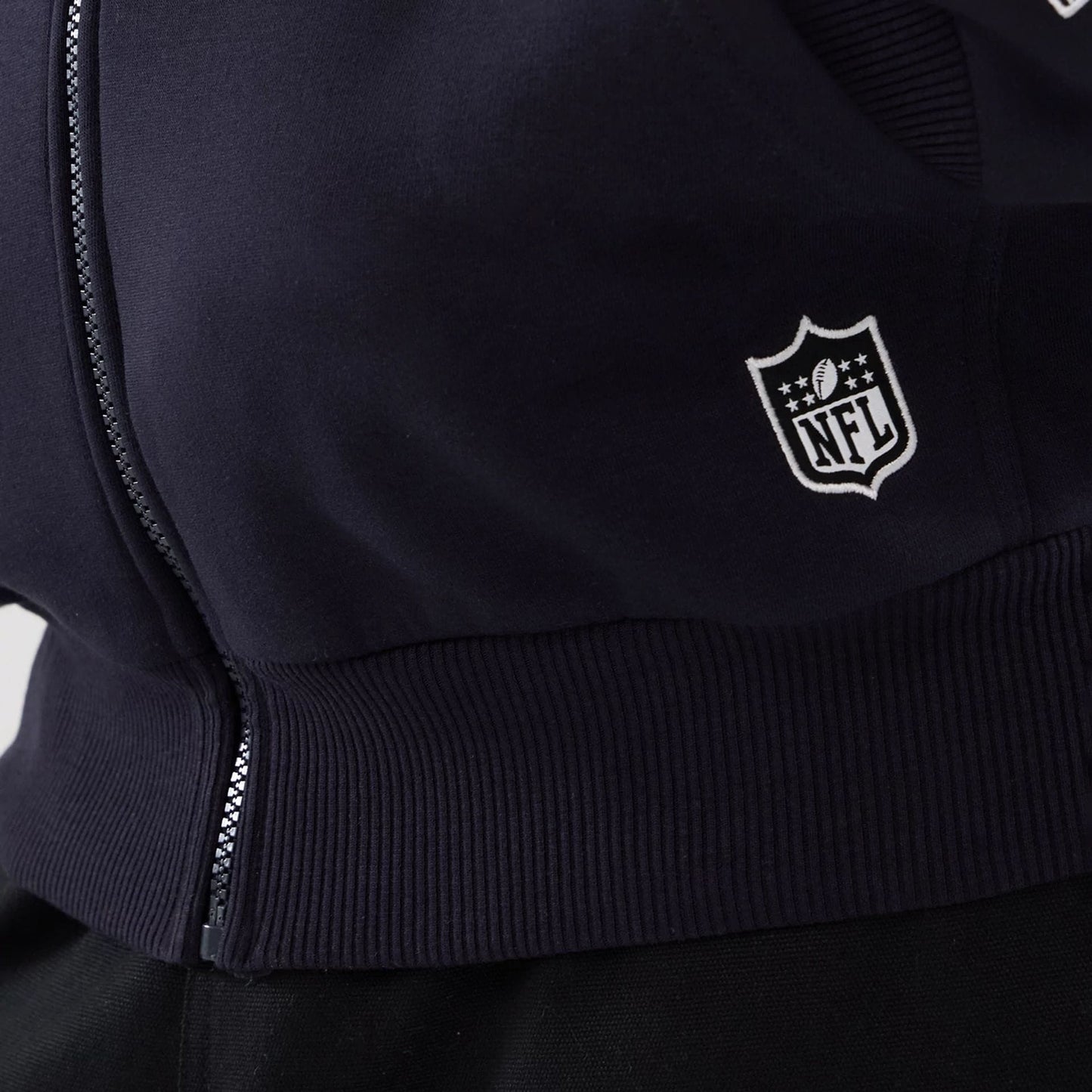 The Male model is wearing LA Rams NFL International Series Games 2025 Navy Premium Pullover Hoodie 4