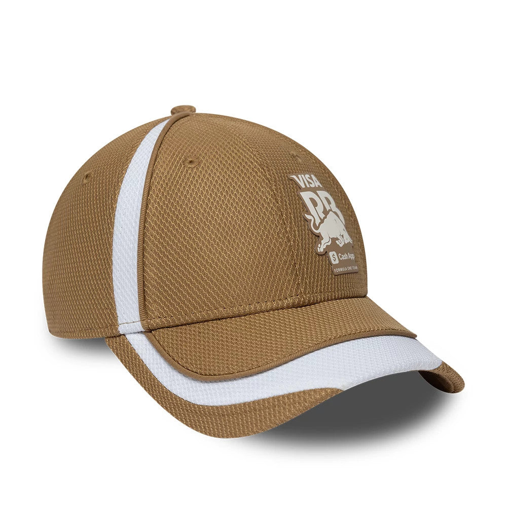 Pictured is this Visa Cash App Racing Bulls F1 Race Special 9FORTY Adjustable cap in dark beige. 3