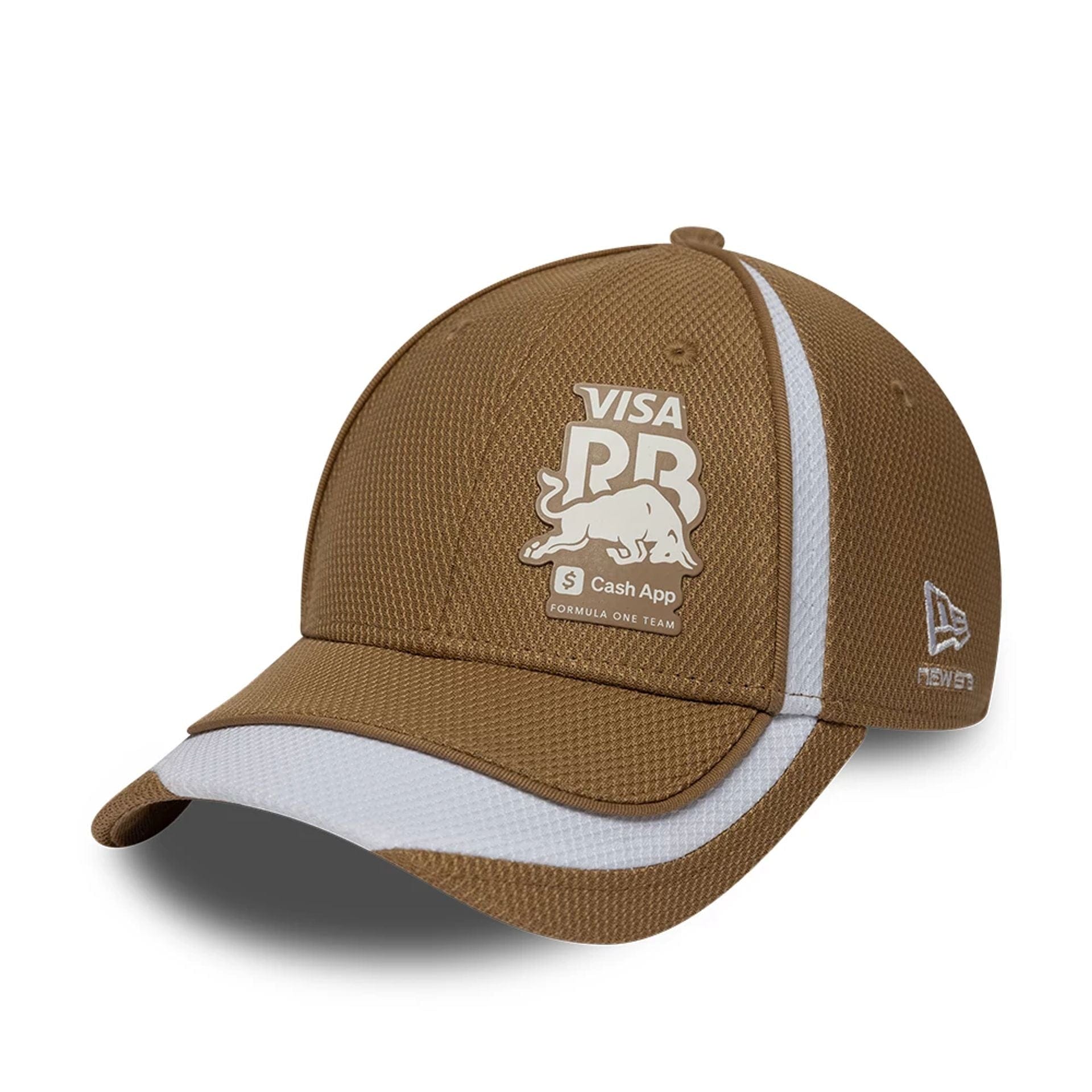 Pictured is this Visa Cash App Racing Bulls H1 Race Special 9FORTY Adjustable cap in dark beige. 1