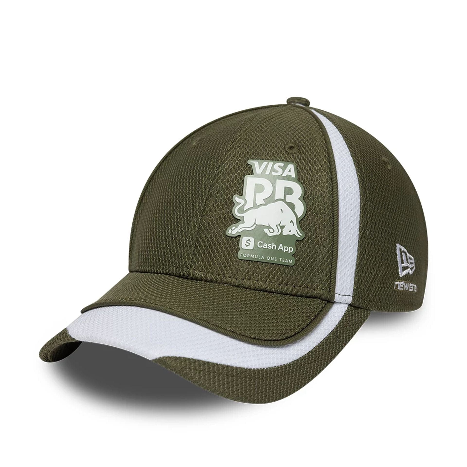 Pictured is this Visa Cash App Racing Bulls H1 Race Special 9FORTY Adjustable cap in green. 1