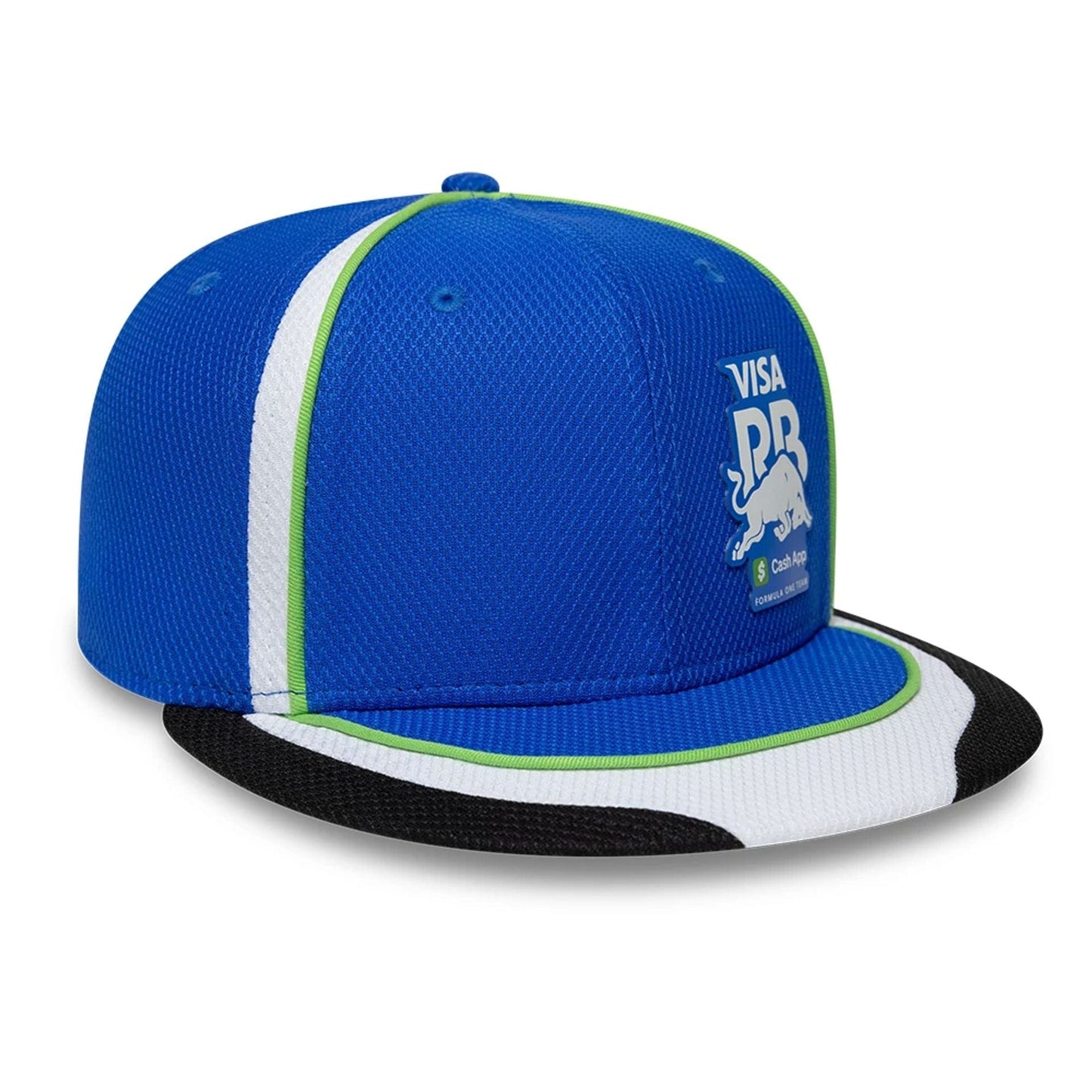 Pictured is this Visa Cash App Racing Bulls Team 59FIFTY Fitted cap in bright blue. 3