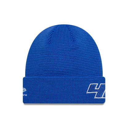 Pictured is this Teamline 2026 Visa Cash App Racing Bulls Cuff Knit Beanie hat in bright blue. 2