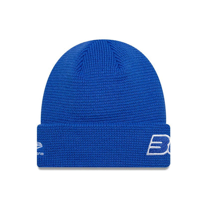 Pictured is this Teamline 2026 Visa Cash App Racing Bulls Cuff Knit Beanie hat in bright blue. 2