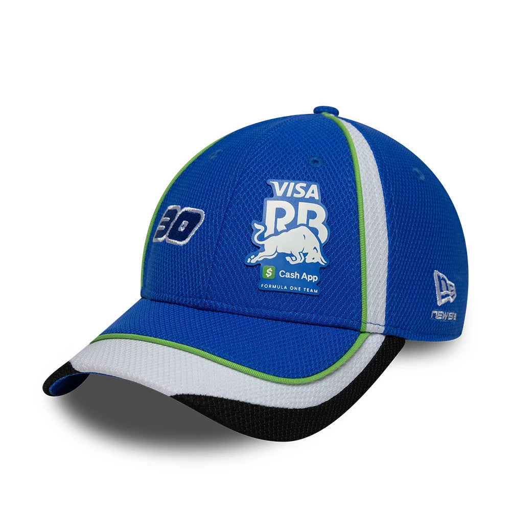Pictured is this Teamline 2026 Visa Cash App Racing Bulls 9FORTY cap in bright blue. 3