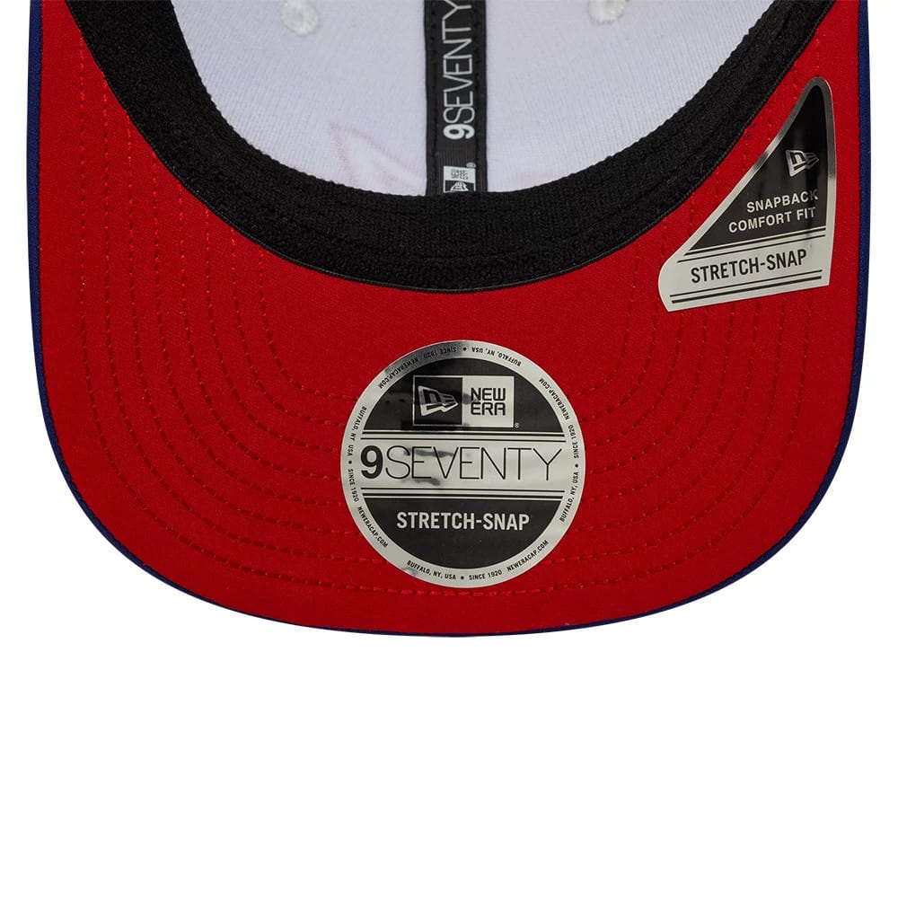 Pictured is this Franco Colapinto Silverstone Race Special Alpine Racing 9SEVENTY Stretch Snap cap in white. 2
