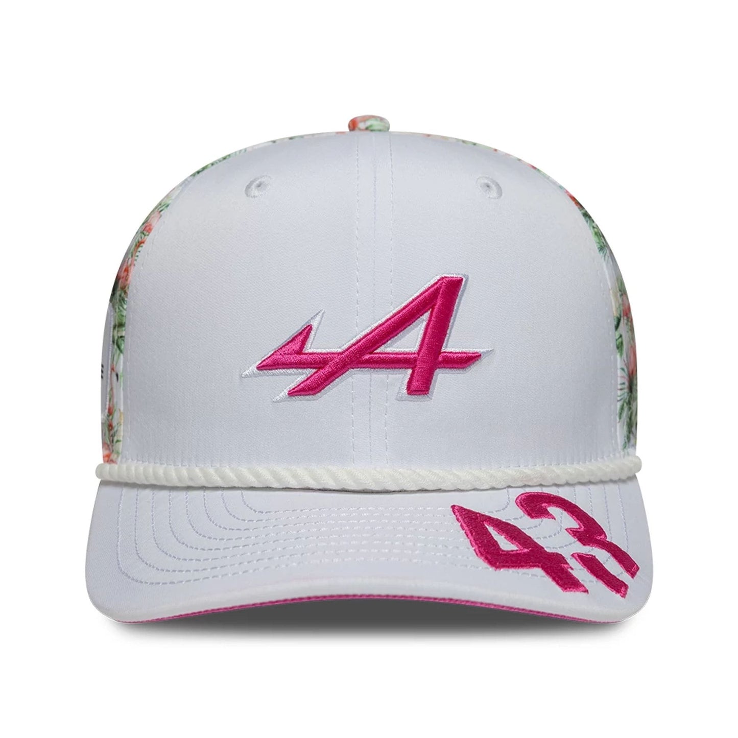 Pictured is this Franco Colapinto Miami Race Special Alpine Racing 9SEVENTY Stretch Snap Adjustable cap in white. 3