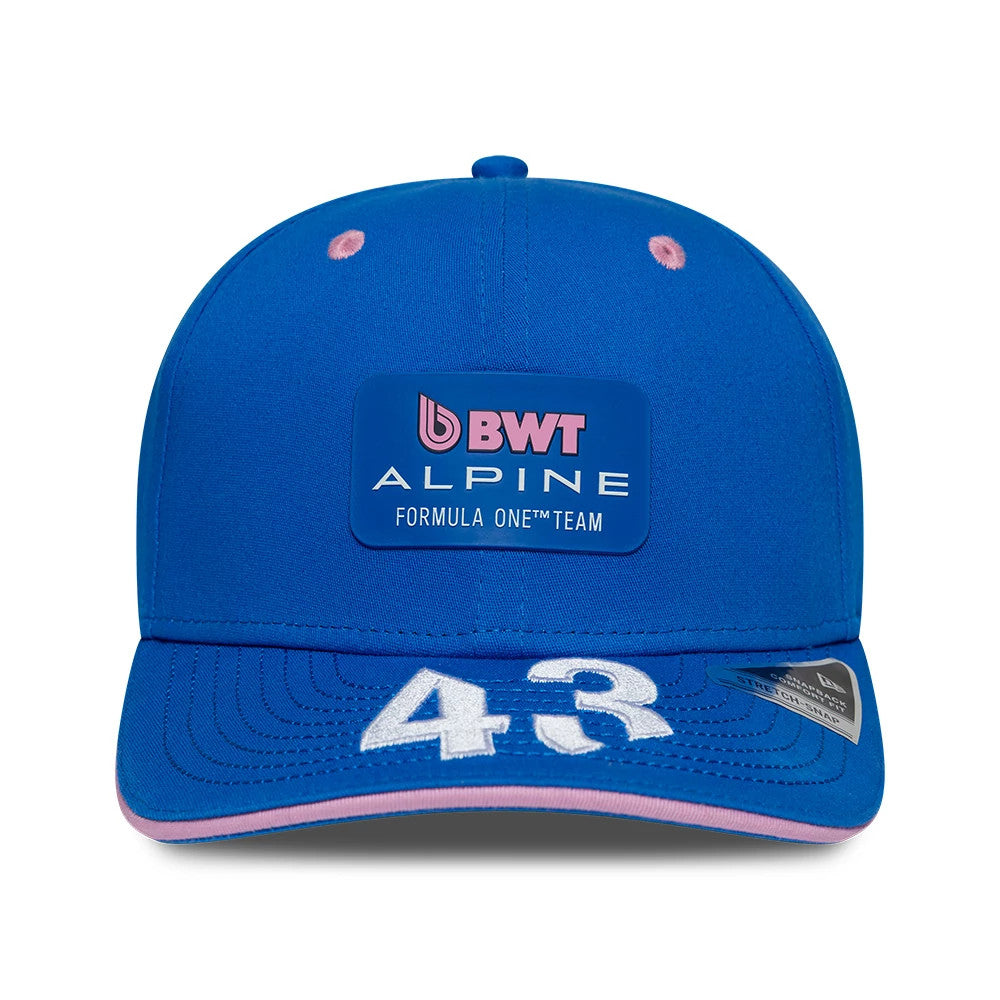 Pictured is this Franco Colapinto Alpine Racing 9SEVENTY Stretch Snap Adjustable cap in blue. 2