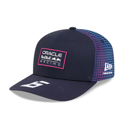 Pictured is this Isack Hadjar Red Bull Racing Miami Race Special 9SEVENTY Stretch Snap Adjustable cap in navy. 3