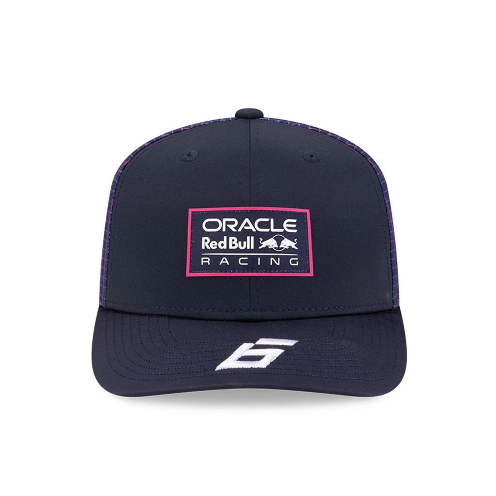 Pictured is this Isack Hadjar Red Bull Racing Miami Race Special 9SEVENTY Stretch Snap Adjustable cap in navy. 2