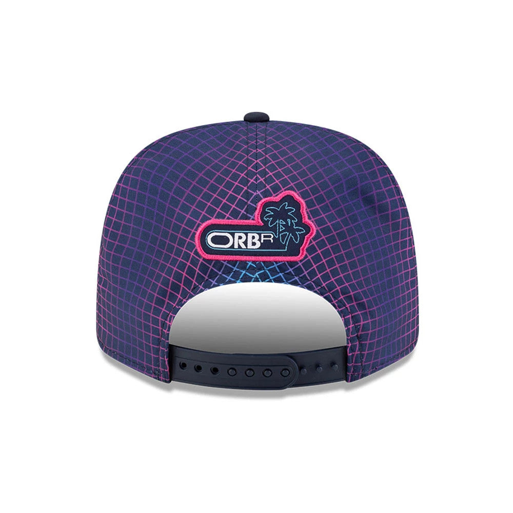 Pictured is this Isack Hadjar Red Bull Racing Miami Race Special 9SEVENTY Stretch Snap Adjustable cap in navy. 4