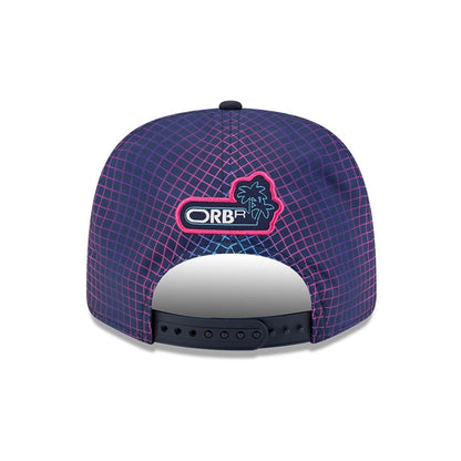Pictured is this Isack Hadjar Red Bull Racing Miami Race Special 9SEVENTY Stretch Snap Adjustable cap in navy. 4