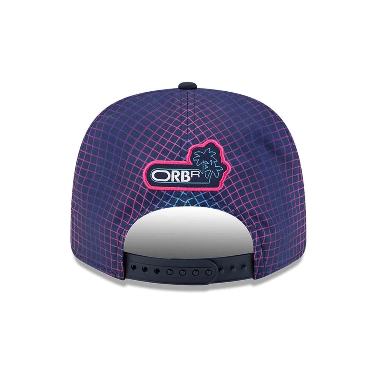 Pictured is this Isack Hadjar Red Bull Racing Miami Race Special 9SEVENTY Stretch Snap Adjustable cap in navy. 3