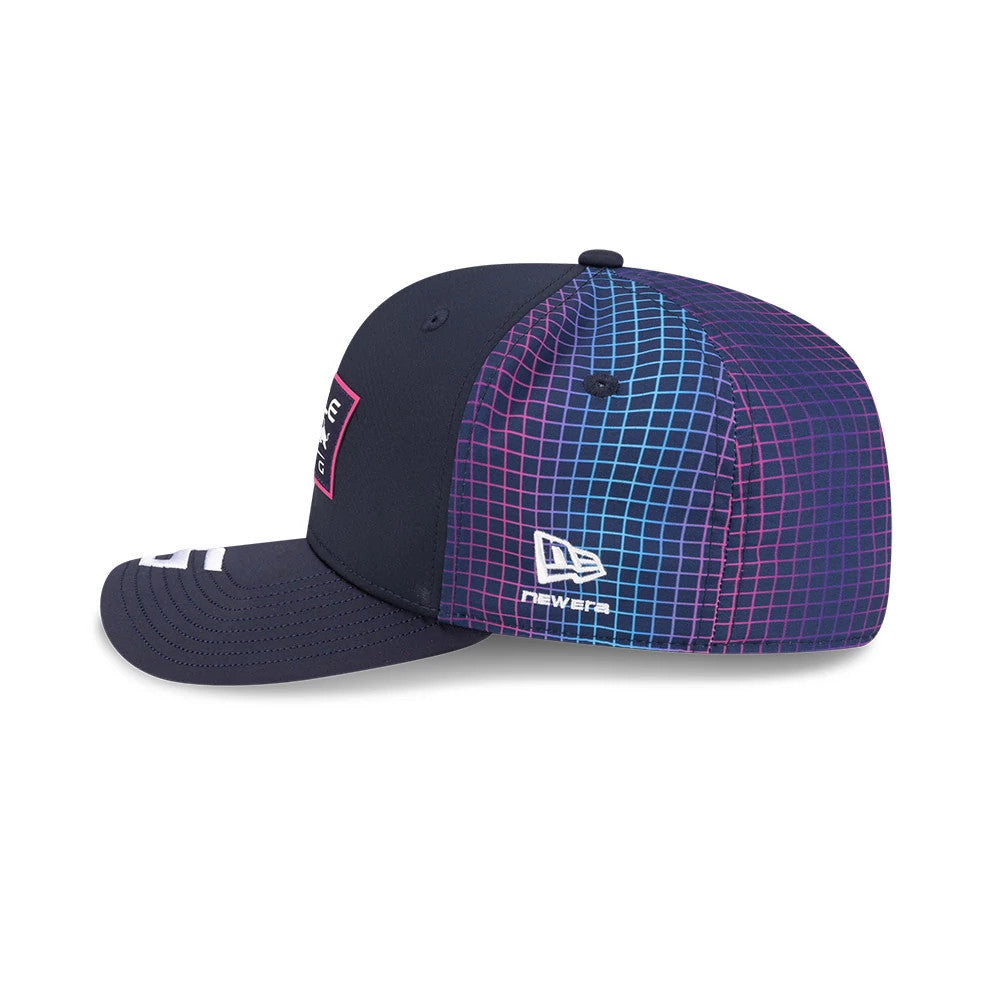 Pictured is this Isack Hadjar Red Bull Racing Miami Race Special 9SEVENTY Stretch Snap Adjustable cap in navy. 5