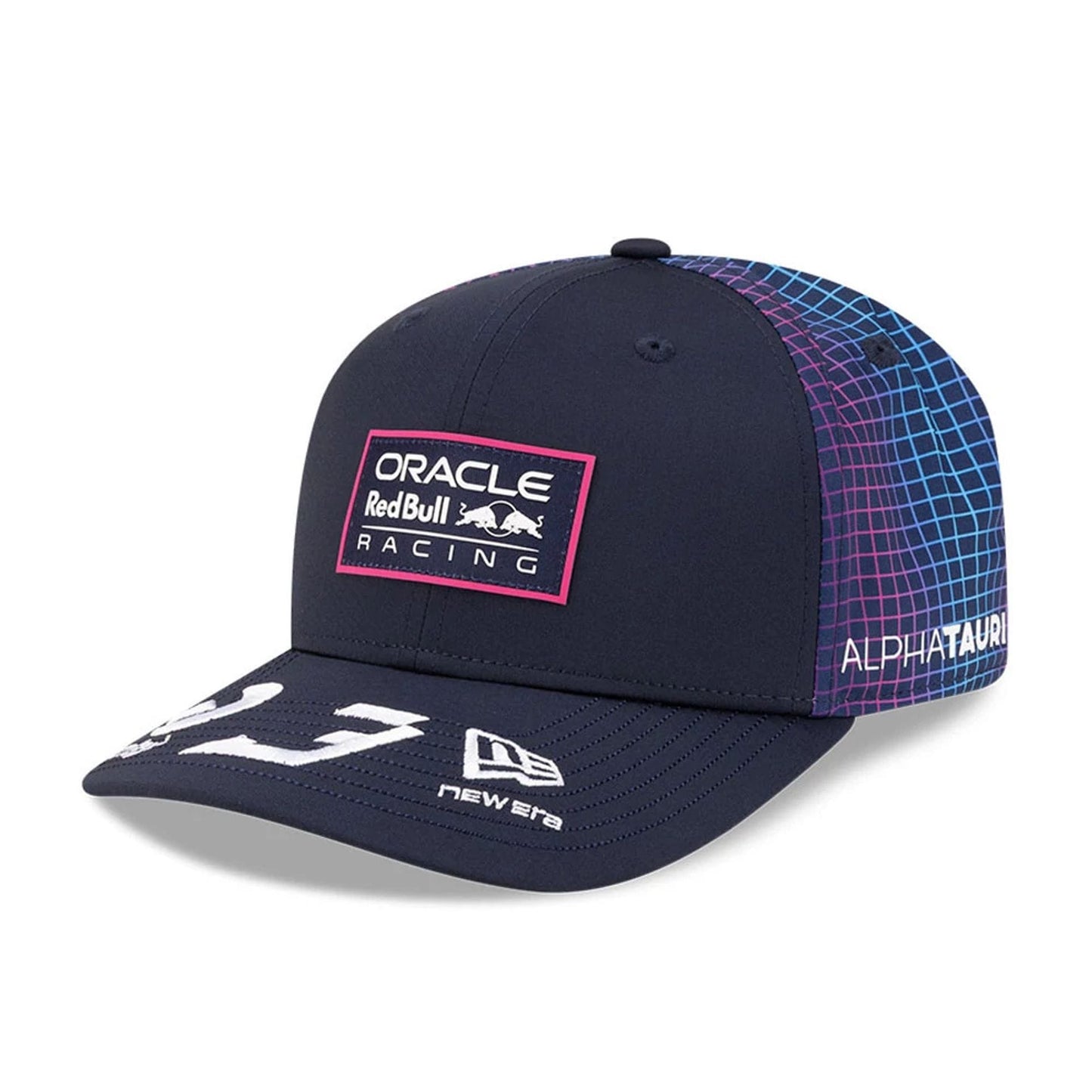 Pictured is this Max Verstappen Red Bull Racing Miami Race Special 9SEVENTY Stretch Snap Adjustable cap in navy. 4